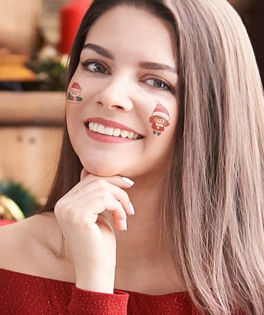 Christmas Eco-Friendly Temporary Paper Tattoos Cross Border  view 4
