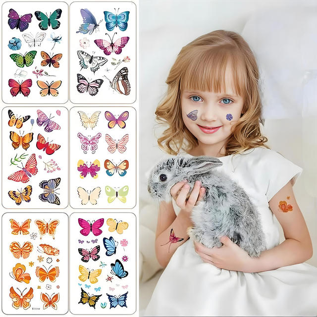 Watercolor Cartoon Flower Butterfly Kids Eco-Friendly Paper view 2