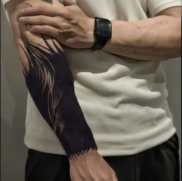 Herbal Large Flower Arm Juice Tattoo Sticker Paper Gradient  view 2