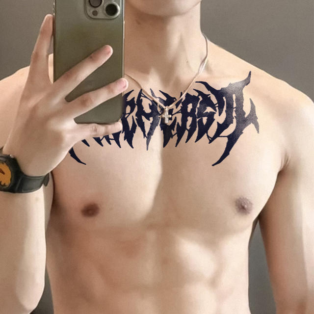 Sexy Flower Chest Body Temporary Tattoo 2 1 Herbal Eco-Frien view 2