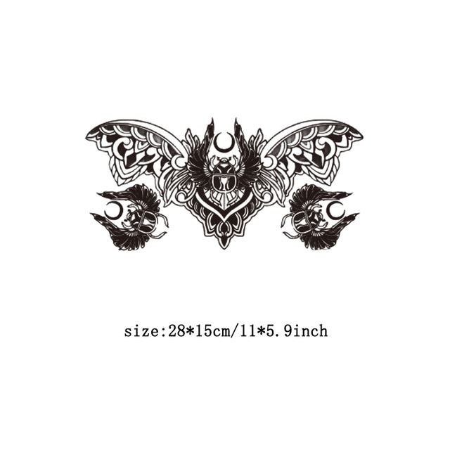 Sexy Flower Chest Body Temporary Tattoo 2 1 Herbal Eco-Frien view 6