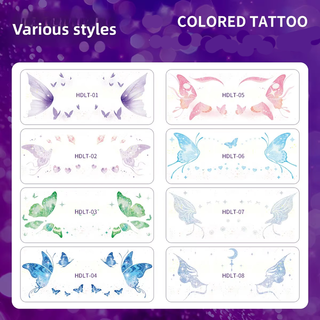 Butterfly Glitter Paper Tattoo Sticker New Chinese Style Fac view 4