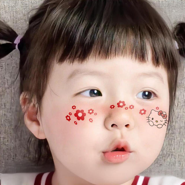 Children's Cute Cartoon Face Temporary Makeup Stickers  view 2