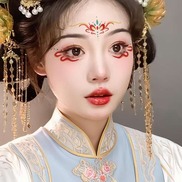 Ancient Style Hanfu Children's Temporary Eco-Friendly R view 4