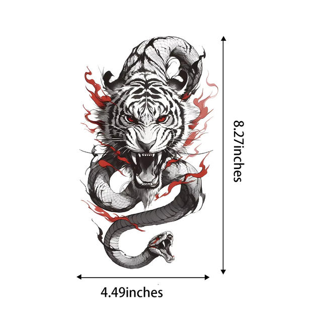New Cross-border Colorful Half-arm Tattoo Stickers Anime Gei view 4