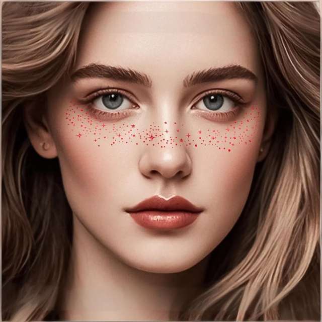 Red Freckle Stickers Face Eco-Friendly Paper Fashionable Per view 2