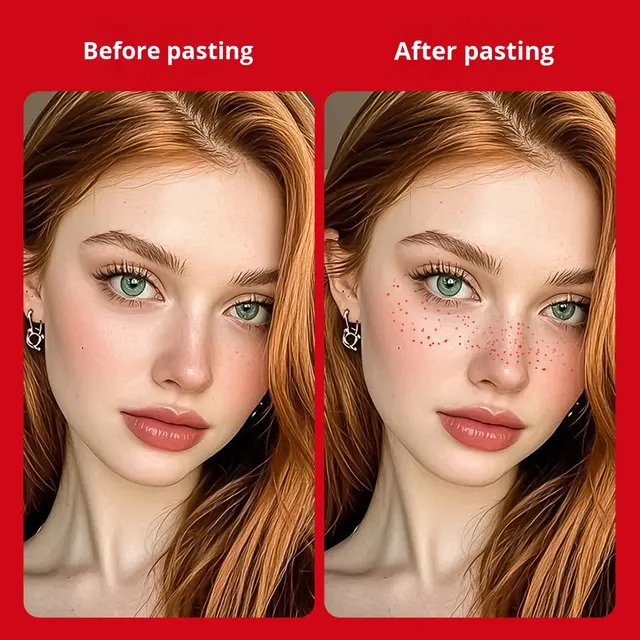 Red Freckle Stickers Face Eco-Friendly Paper Fashionable Per view 5