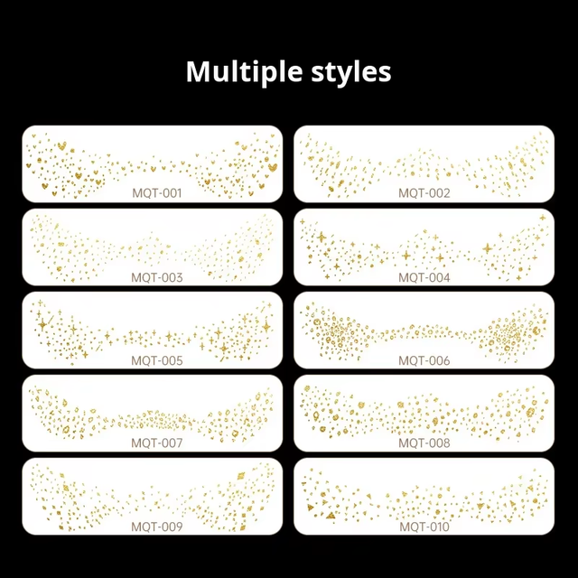 Freckle Tattoo Sticker Eco-Friendly Paper Gold Foil Waterpro view 4