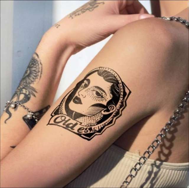 American Style Retro Fresh Eco-Friendly Paper Tattoo Sticker view 2