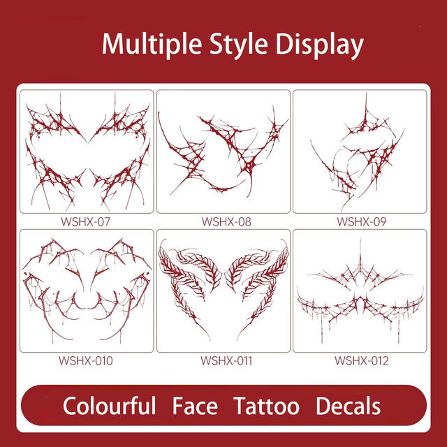 All Saints Personalized Paper Body Color Scar Face Tattoo St view 5