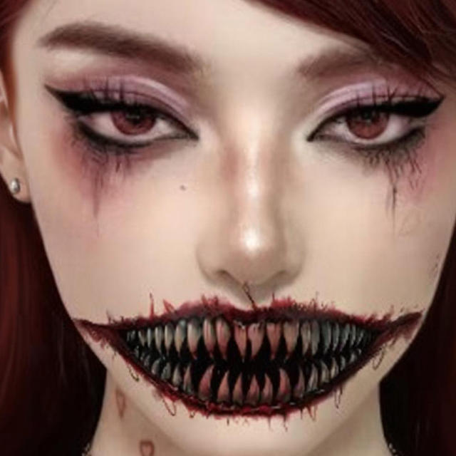 New Style Halloween Horror Thriller Big Mouth Temporary Eco- view 4