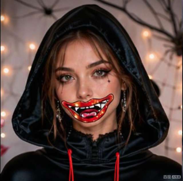 Halloween Vampire Lips Gothic Horror Style Body Lip Tattoo S view 2