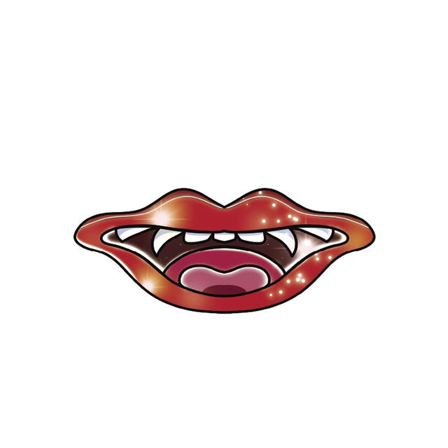Halloween Vampire Lips Gothic Horror Style Body Lip Tattoo S view 6