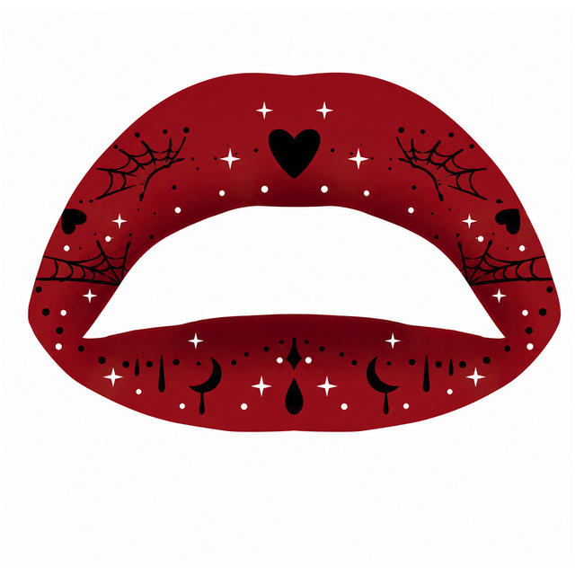 Halloween Sexy Fashionable Lip Tattoo Stickers Mouth Decals- view 6