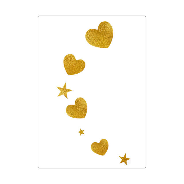 Hot Sale Temporary Water Transfer Hair Tattoos Gold Glitter view 6