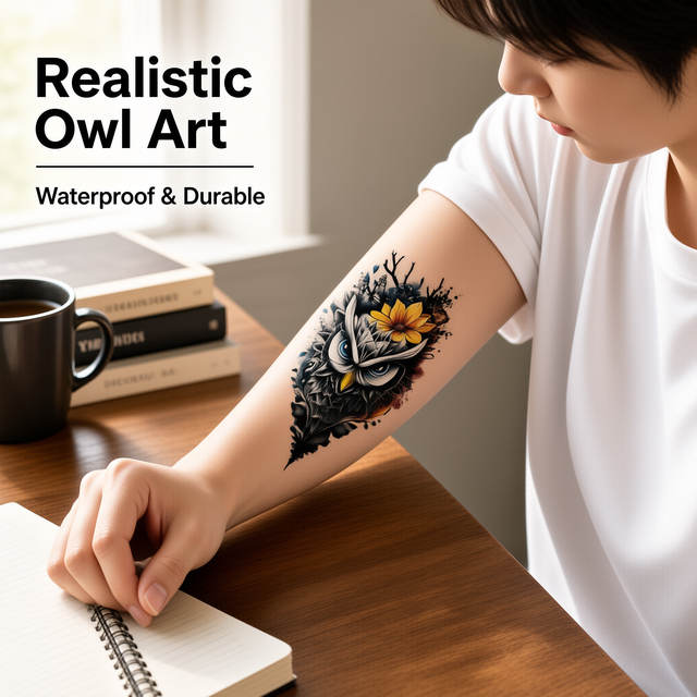 Waterproof Dragon, Tiger, Wolf Mythical Animal Tattoo Sticke view 3